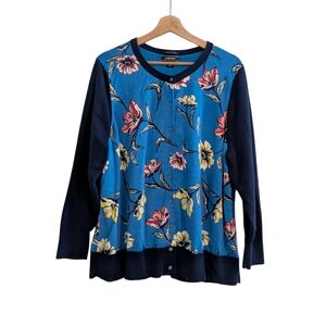 Lands' End Supima Cotton Floral Print Cardigan